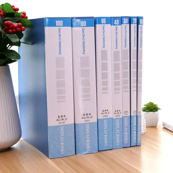 

10/80/100 Pages A4 Filing Product Information Booklet Folder Paper Buckle Document File Storage Holder Box Home Office Organizer