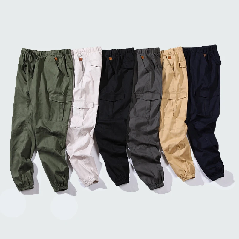Hip Hop Joggers Cargo Pants Men Harem Pants 2021 Casual Multi-Pockets Trousers Mens Sweatpants Streetwear Casual Men Pants S-5XL