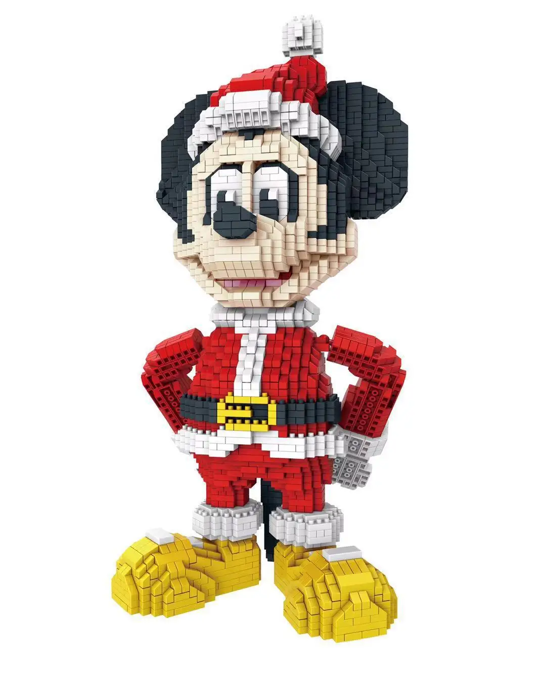 Hot xmas cartoon Christmas duck nanoBRICKS Mickey Donald Santa Claus suit micro diamond building block assemble MODEL toys