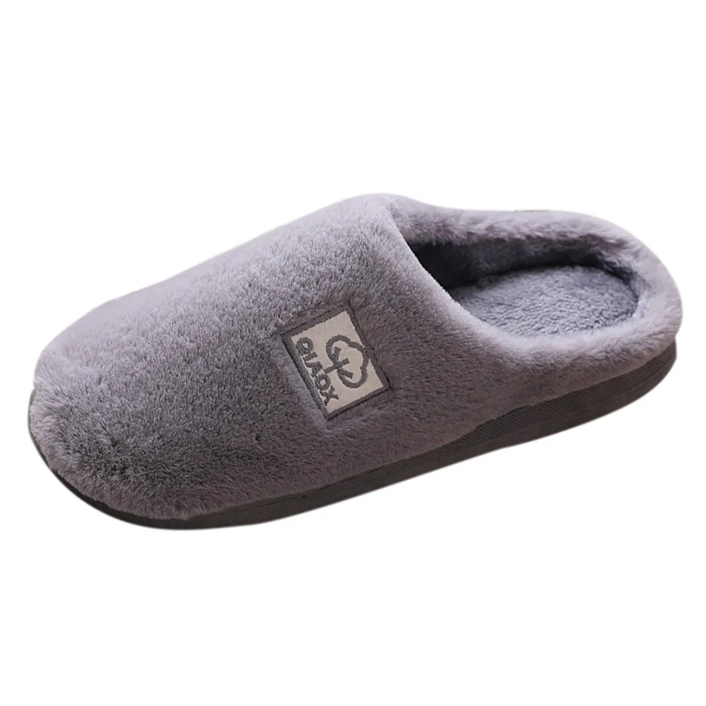men shoes Large Size Casual Home Plus Velvet Warm Shoes Comfortable Cotton Slippers zapatos de hombre домашние тапочки#A30