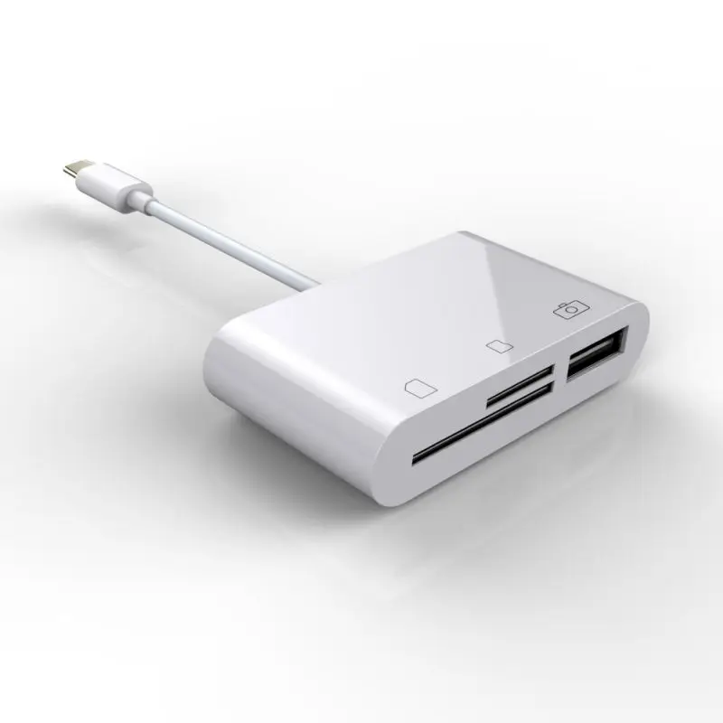 3-в-1 USB-C устройство для чтения карт USB адаптер Многофункциональный ОТГ Тип-C Камера телефона планшетного компьютера и аксессуары для TF защищенная цифровая м