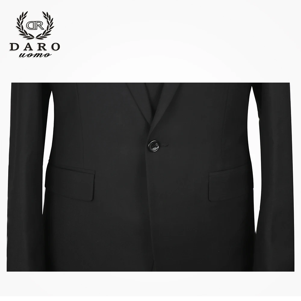 2019 DARO Men Suits Slim Fit Jacket pants vest for Business Work and weeding Wear 3Pcs Set DR6158 - 4000160478919