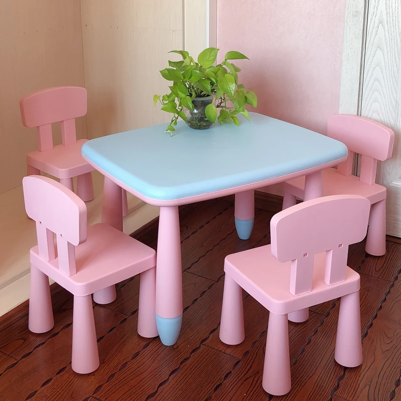 Kindergarten Furniture Home Children Table Chair Suit Baby Picture Writing Learning Plastic Toys Desks And Chairs