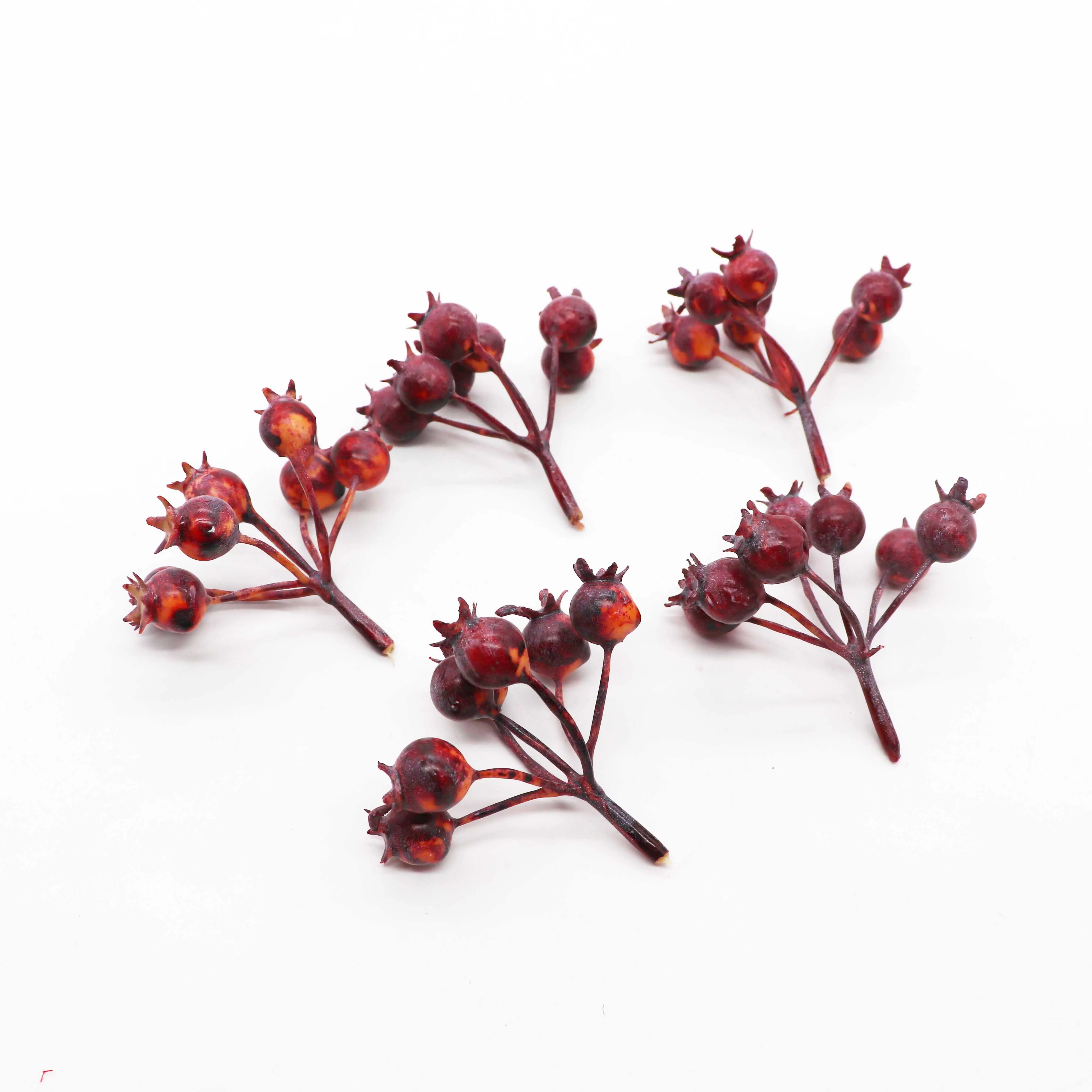 1 шт.(6-16 головок) Мини искусственные ветки вишни Фрукты и Ягоды Искусственные цветы тычинки Свадебный букет Рождественские украшения пеноматериал