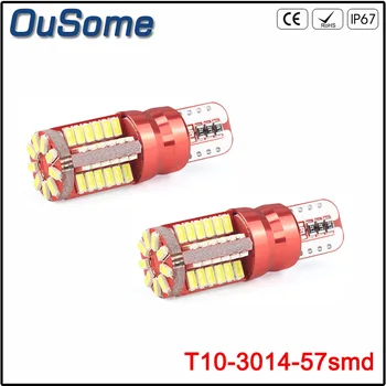 

Car Clearance Lights Reading Lamp 57 SMD Auto Interior Dome Door Bulb Accessories Trunk light 6000K led bulb t10 W5W CANBUS