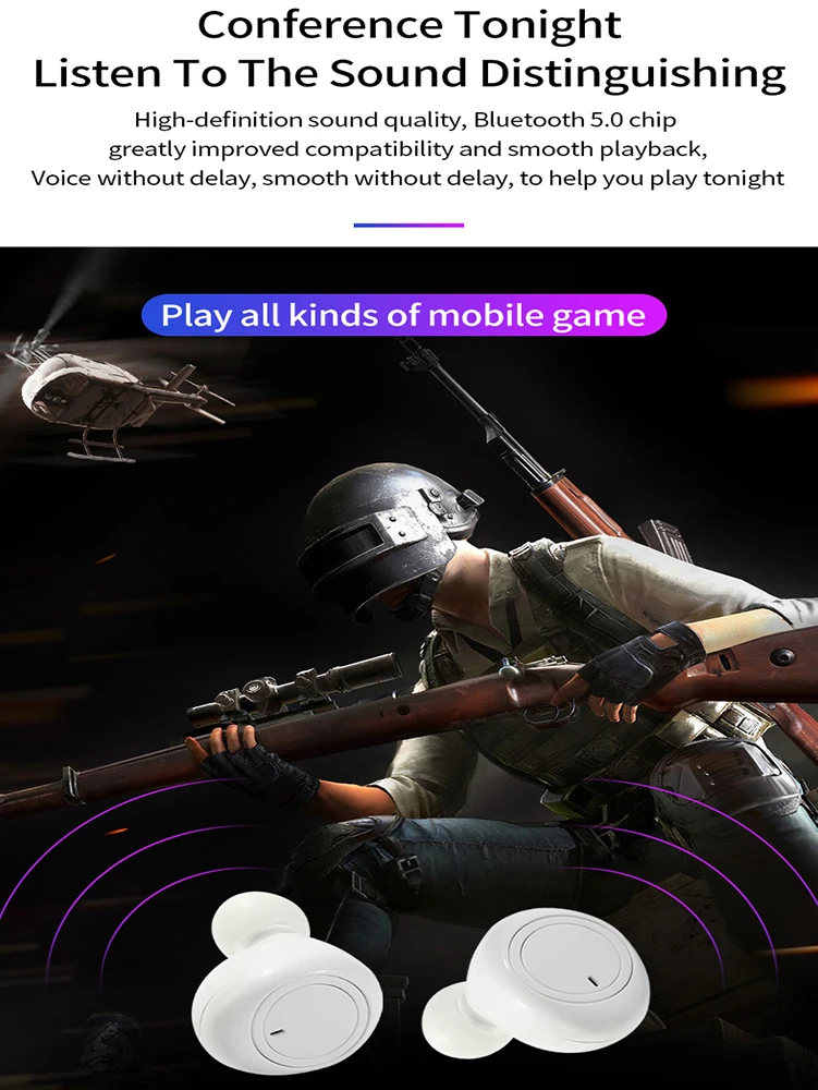 TWS Wireless Earphones Bluetooth 5 0 Headphones IPX7 Waterproof Earbuds LED Display HD Stereo Built in Mic For Xiaomi IPhone