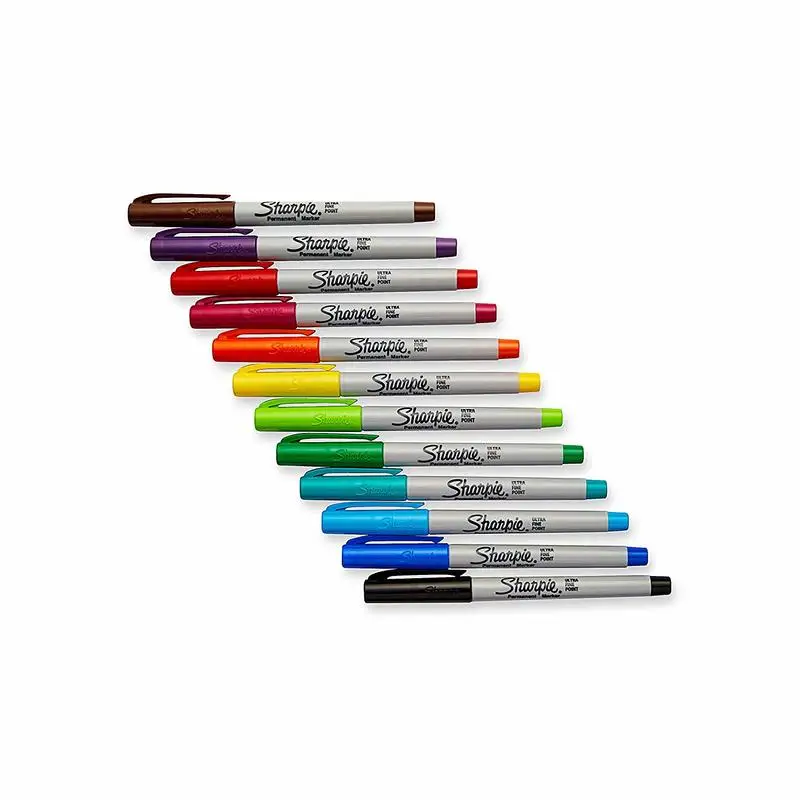 Перманентный маркер Sharpie 37175 ультратонкий точечный масляный водонепроницаемый