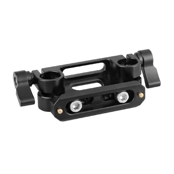 

HDRIG 15mm Dual Rod Clamp Adapter with Mounting Groove 1/4" QR NATO Safety Rail 70mm for Camera Cage