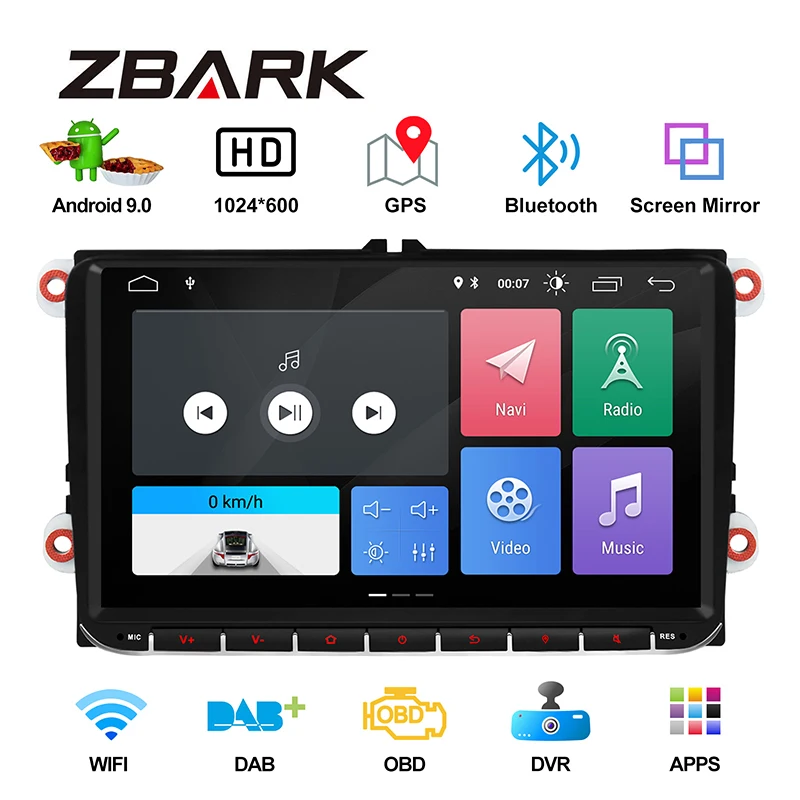 Discount 9"Android 9.0  Car Player Radio GPS No DVD for  Volkswagen Golf Plus Passat  Touran Tiguan Sharan Skoda Seat YHTYVW901A2 1