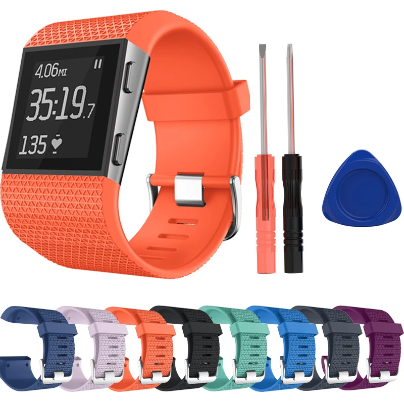 Silicone Replacement Watch Wrist Strap Band For Fitbit Surge Smartwatch