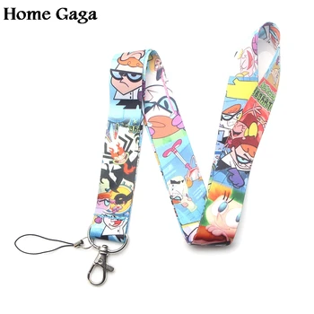 

20pcs/lot Homegaga cartoon lanyard for keys keychain id badge holder webbing ribbon neck strap fabric phone neck strap D1608