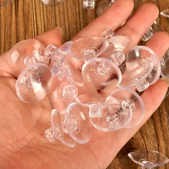 

1 Bag Plastic Clear Suction Cup Transparent Sucker Suction Hangers Without Hook Plastic Suction Cup Decorative Suction Cup 3cm