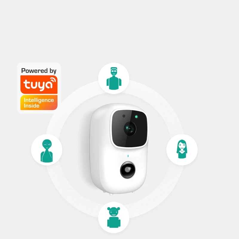 

Tuya Wifi Doorbell Intercom Lower Power Consumption Battery Camera Smart PIR Motion Sensor Night Vison Security Alarm Camera