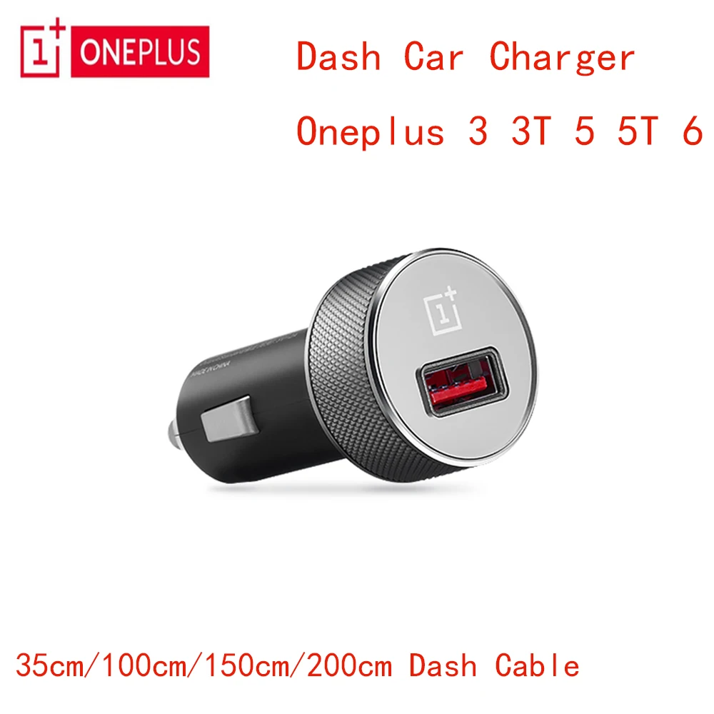 Оригинальное автомобильное зарядное устройство адаптер для Oneplus 3t 5, 6 комплектов/партия, три пять шесть DASH+ 35/100/200 см 1+ тире Тип usb C кабель для быстрой зарядки кабель