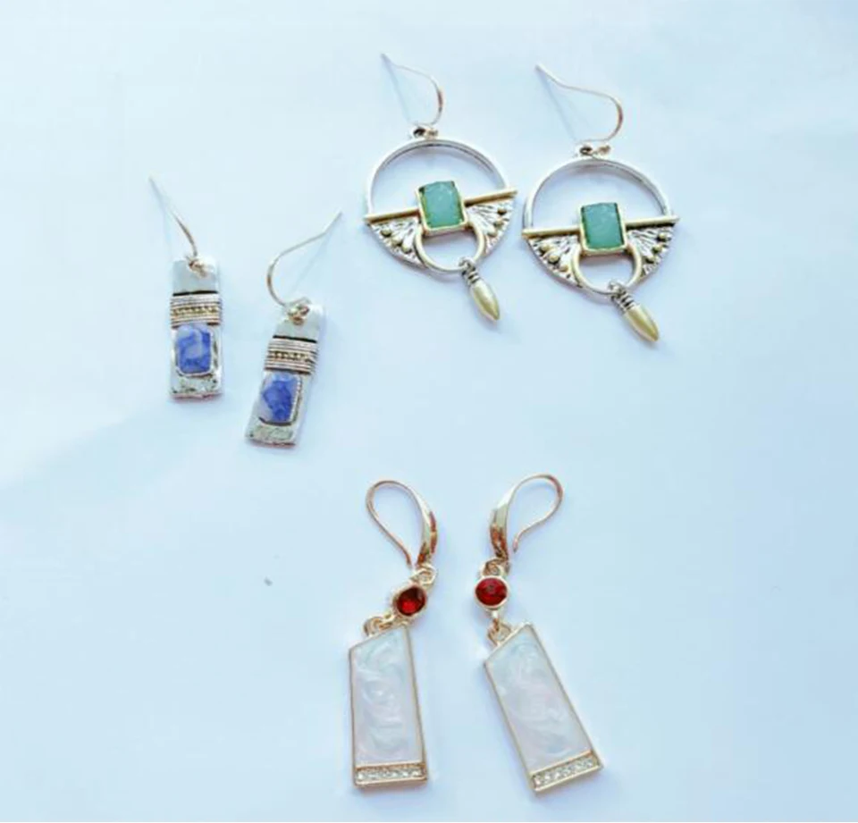 

Hello Miss 2019 new earrings ancient silver strange shape retro earrings temperament ladies earrings