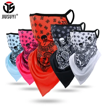 

Best Print Tube Scarves Half Face Mask Cover Hanging-Ear Neck Gaiter Breathable Elastic Triangle Bandana Headband Men Women Kids