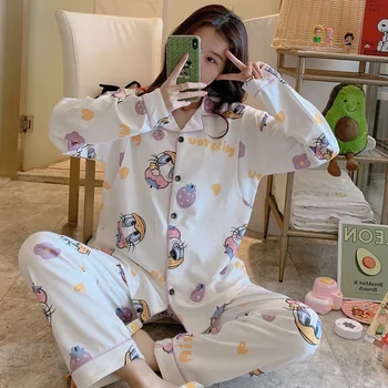 

2020 new month clothes summer thin section postpartum pregnant women pajamas cotton sweat-absorbent breathable9680