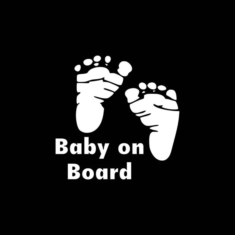 

Black/White Baby On Board Decals Art Car Body Decor Car Rear Glass Stickers Vinyl Wall Decor Wallpapers S1159