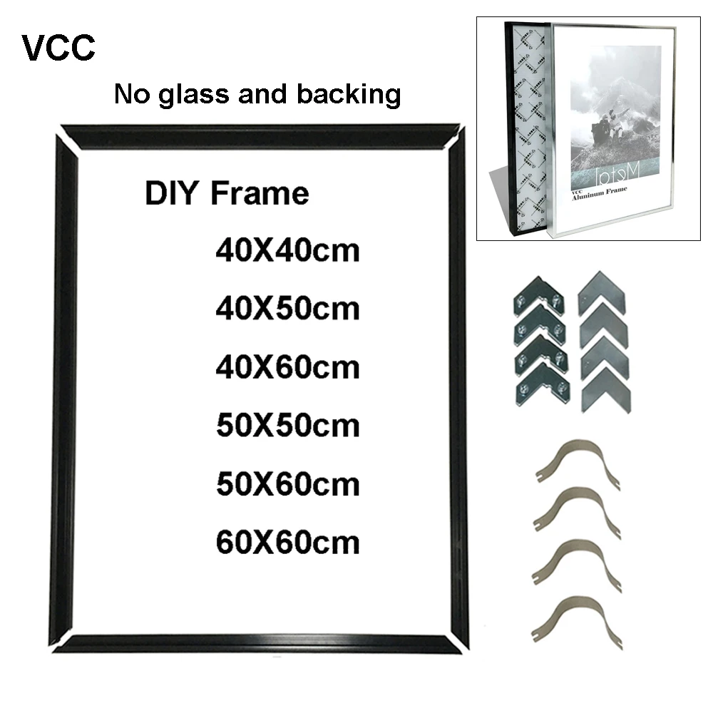 Diy Picture Frame For Wall Poster Frame Metal 40x50 50x60 40x60 Wall Art Decorative Metal Diy Photo Frame No Plank No Glass Frame Aliexpress