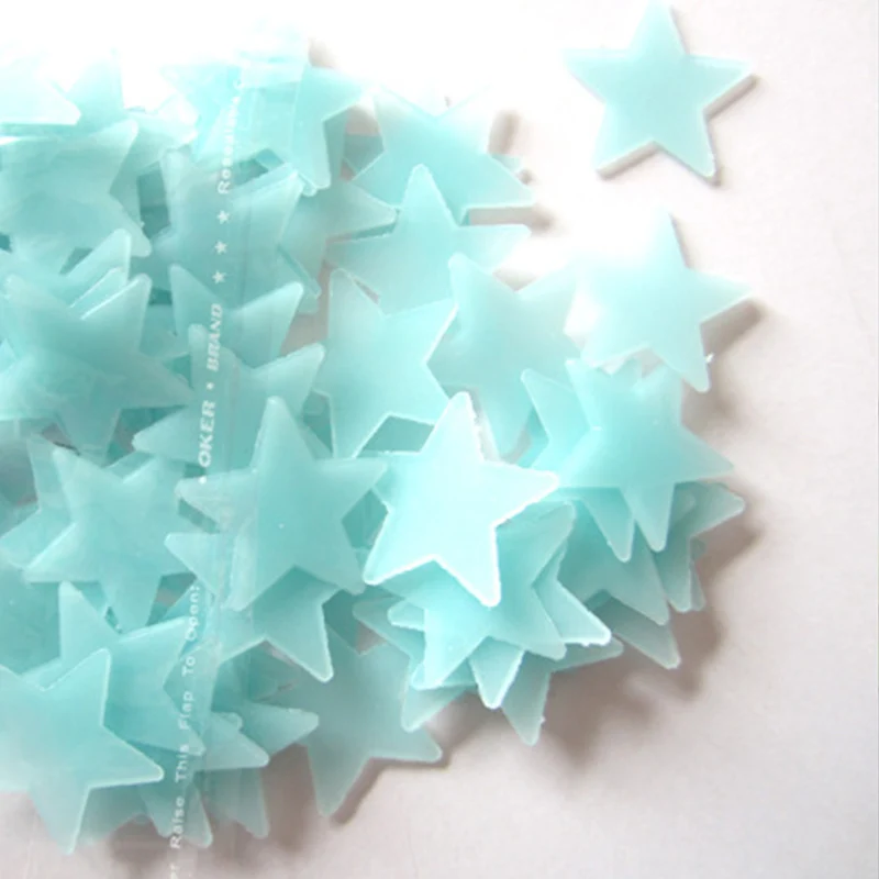 

100pcs Wall Stickers Home Decoration Decal Glow In The Dark Baby Kids Bedroom Home Decor Stars Luminous Fluorescent Stickers
