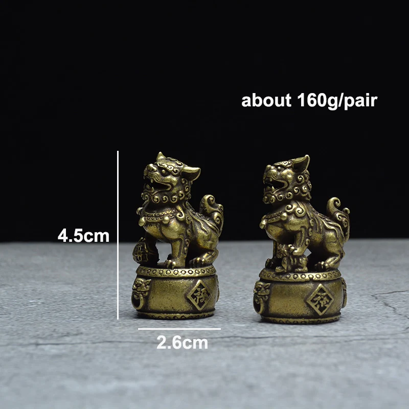 lion copper figurines (6)