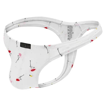 

Brand Men Bulge Pouch G Strings Thongs Sexy G-string Gay Animals Carrton Printed Bulge Pouch Thong Underwear Mini T-back