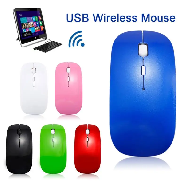 

1600 DPI USB Optical Wireless Computer Mouse 2.4G Receiver Super Slim Mouse 3 keys Game Mouse For PC Laptop Notebook