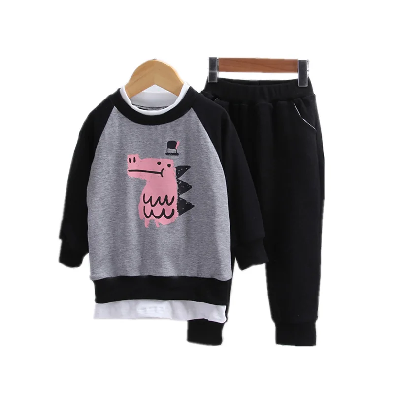 

Spring Autumn Baby Boy Girl Clothes Suit Children Cartoon Pattern T Shirt Pants 2Pcs/set Toddler Casual Clothing Kids Tracksuits