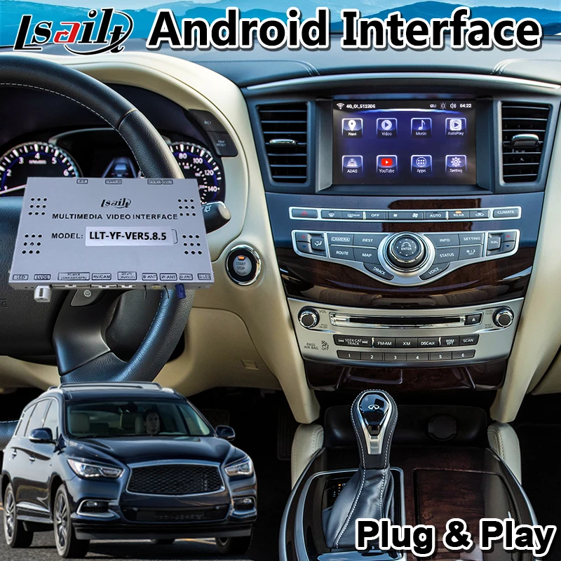 Android Car Gps Navigation Box For Infiniti Qx60 2018 2020 Year Multimedia Video Interface For Upgrade Original Car Screen Vehicle Gps Aliexpress