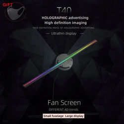 Proyector holográfico 3D Wifi, imagen holográfica, ventilador de luz LED a simple vista, HD, máquina de publicidad remota, luz de pantalla