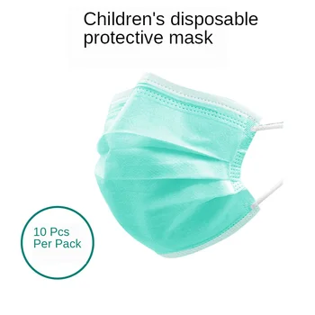 

10 PCSSingle-use masks for children with three layers of masks for civilian use