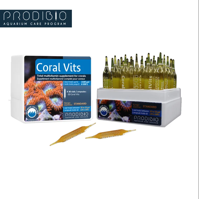 PRODIBIO Bio Coral Vits For Marine Tank Fish Food Water Treat Reef SPS LPS Aquarium Marinho Test Medication