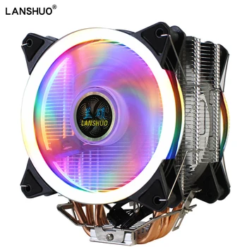 

Pure copper 4 heat pipe CPU radiator 120MM PWM RGB ultra-quiet fan universal LGA 775 1155 1366 AMD3 AM4 LGA X79 X99 2011 CPU FAN