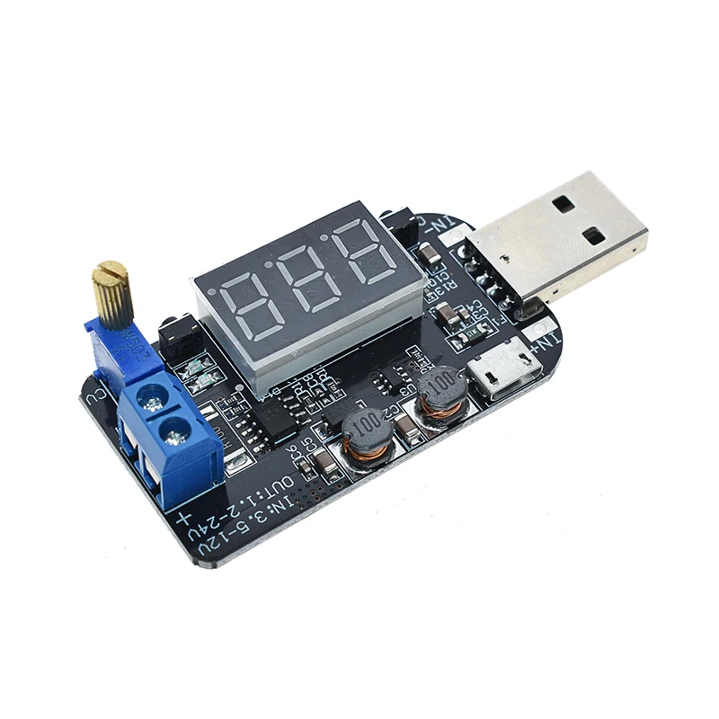 С током USB Micro USB 5V до 3,3 V 9V 12V 18V 24V Регулируемый понижающий блок питания регулятор напряжения модульный светодиодный экран