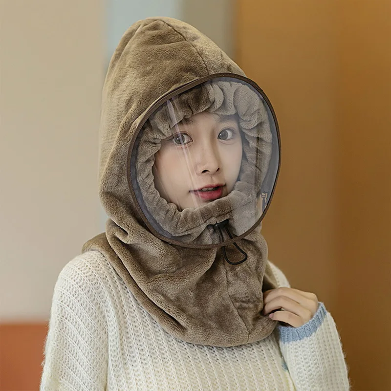 New Fashion Warm Hats Winter Children Beanies Plus Velvet Winter Hats For Women Men Hat With Glasses Cap