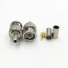 10Pcs Brass 3 in 1 BNC Male Q9 Crimp 50Ω RG58 RG59 RG60 RG142 RG400 LMR195 RF Coax Cable Straight Connector for CCTV Cameras 4