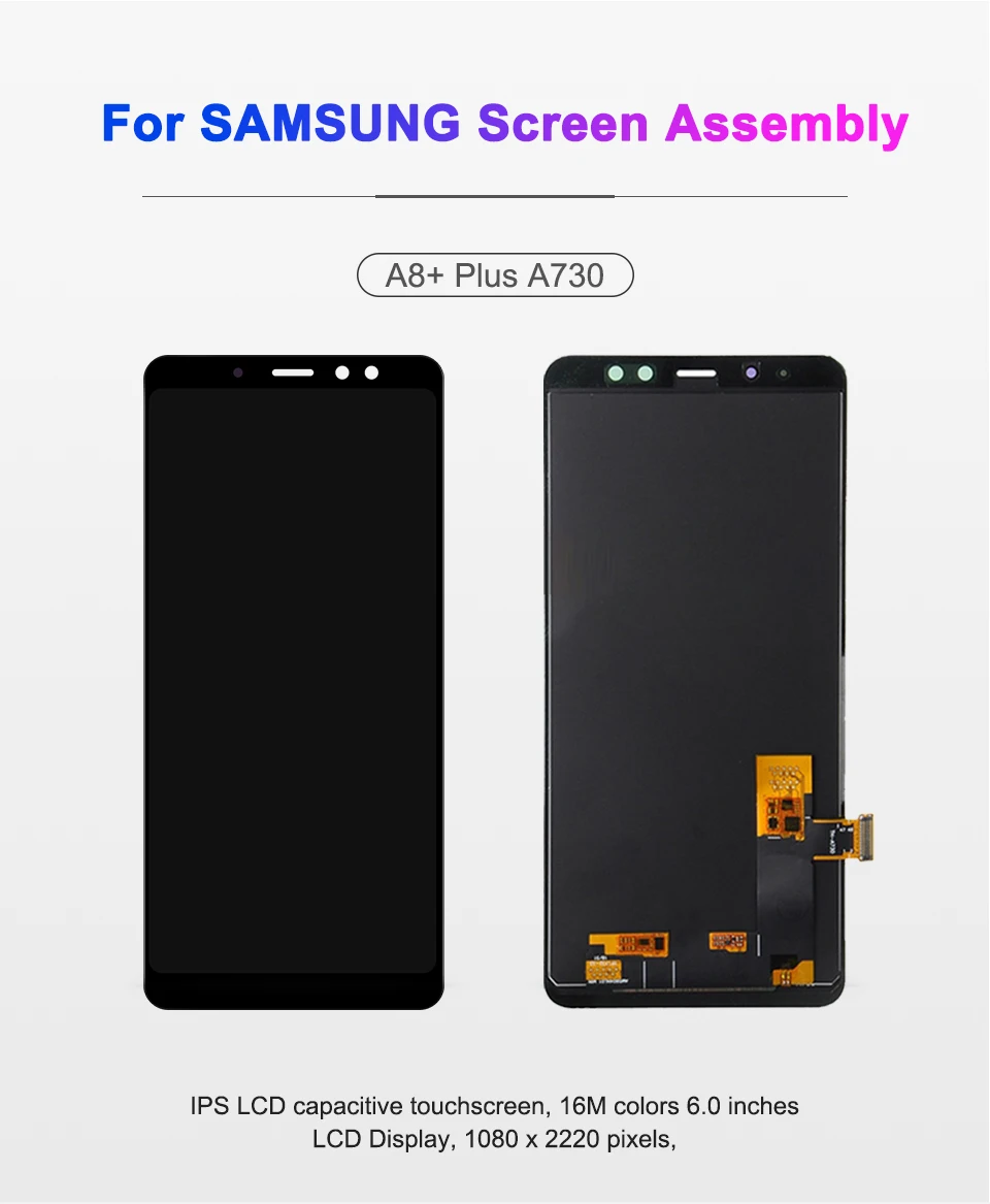 ЖК-дисплей для samsung Galaxy A8 Plus A730 A730F A730F/DS A730X ЖК-дисплей сенсорный экран дигитайзер для samsung A8+ Plus ЖК-дисплей