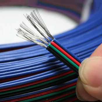 

Plastic Extension cable 5 meters Accessory Parts For 3528 5050 LED Strip Light 4-Pin 22AWG