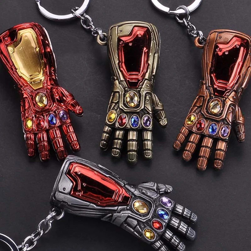 

Captain Marvel Keychain Ring Avengers Keychain Thor Hammer Key Chain Thanos Infinity Gauntlet Keychains Cap Keyring Women Metal