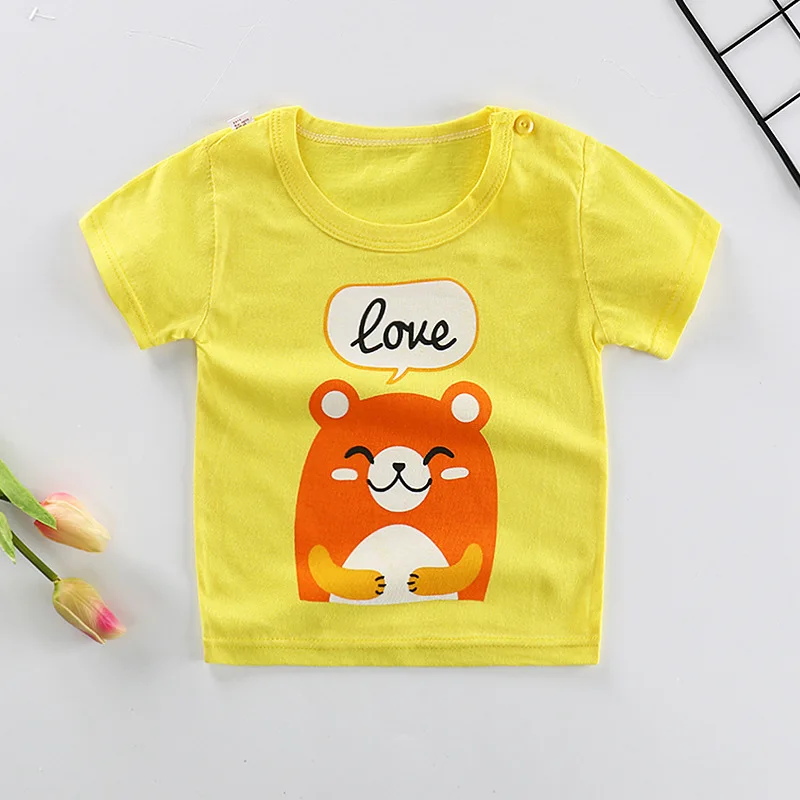 Luna Blanco/летние футболки для мальчиков и девочек от 6 месяцев до 4 лет хлопковая футболка с короткими рукавами для малышей футболки с круглым вырезом и рисунком для маленьких девочек детская одежда