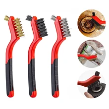 

6Pcs Steel Cleaning Brush Wire Brushes Set Small Metal Cleaning Brush Kit Brass/Stainless Steel/Nylon Heavy Duty Cleaning Brush