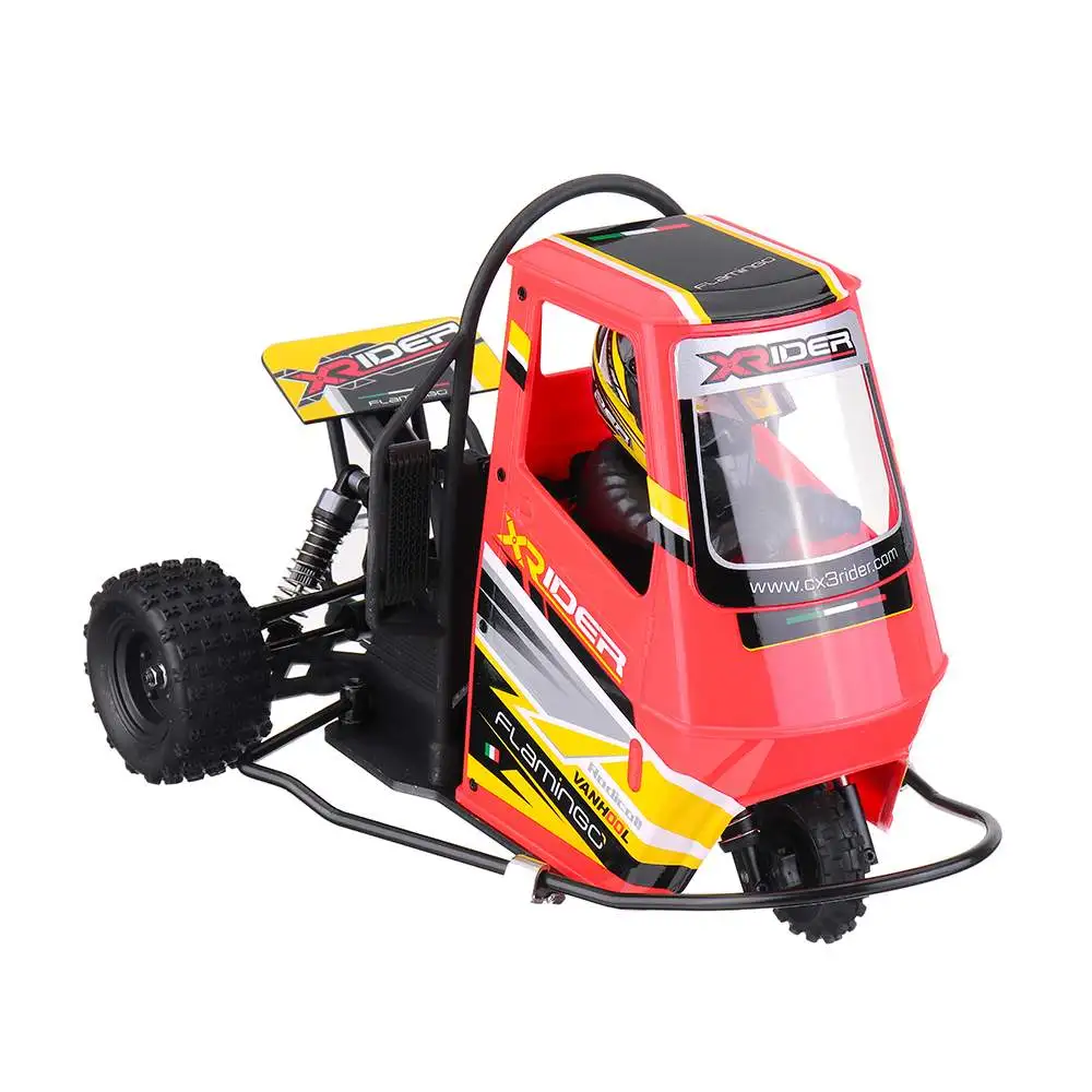 

X-Rider Flamingo 1:18 2.4G 2WD Rc Electric Tricycle RTR Model 2 in 1 ESC High Speed RC Motorcycles Outdoor Vehicle Toys