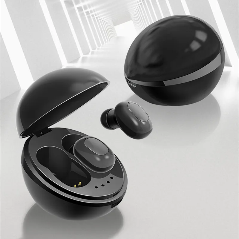 Черный TWS беспроводные bluetooth-наушники 5,0, беспроводная 4D стерео игровая гарнитура с шумоподавлением, Спортивная гарнитура с защитой от пота для телефонов - Цвет: Черный