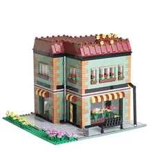 

MOC Flower Shop Modular City Street View Creative City Building Block View Casual House Figures Bricks Toy DIY for Kids Gifts