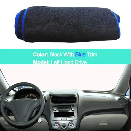 LHD Blue 2 слоя крышка приборной панели автомобиля солнцезащитный козырек для Chevrolet Парус 2010 2012 2013 автомобильных сидений Защитная крышка стайлинга автомобилей приборной козырек от солнца - Название цвета: LHD Blue