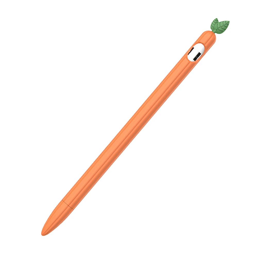 

Household Soft Carrot Silicone For Apple Pencil 1 Cover Compossible For iPad Tablet Touch Pen Stylus Protective Sleeve Cover Cas
