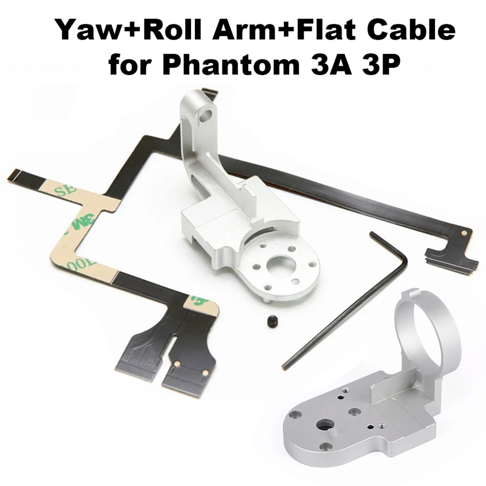 yaw roll arm flex Repair Parts for DJI Phantom 3 Adv Pro 4K Camera Drone Gimbal Camera Yaw Arm Roll Bracket Flat Ribbon Cable Flex Gimbal Mount - Color: yaw roll arm flex