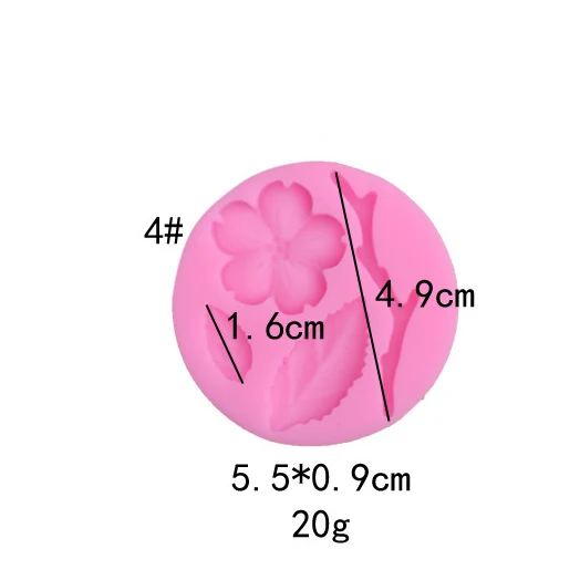 Персиковый Цветок Сакура в сборе цветок силиконовая форма ароматерапия гипсовый DIY Материал эпоксидная мыло ручной работы свеча форма для выпечки - Цвет: 4