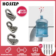 HCSSZP 4 штуки, пружинные крючки для крыла, нержавеющая сталь 316, защелкивающаяся крышка, крючок, прикрепляется веревкой, лодка, парус, буксир, судовое оборудование