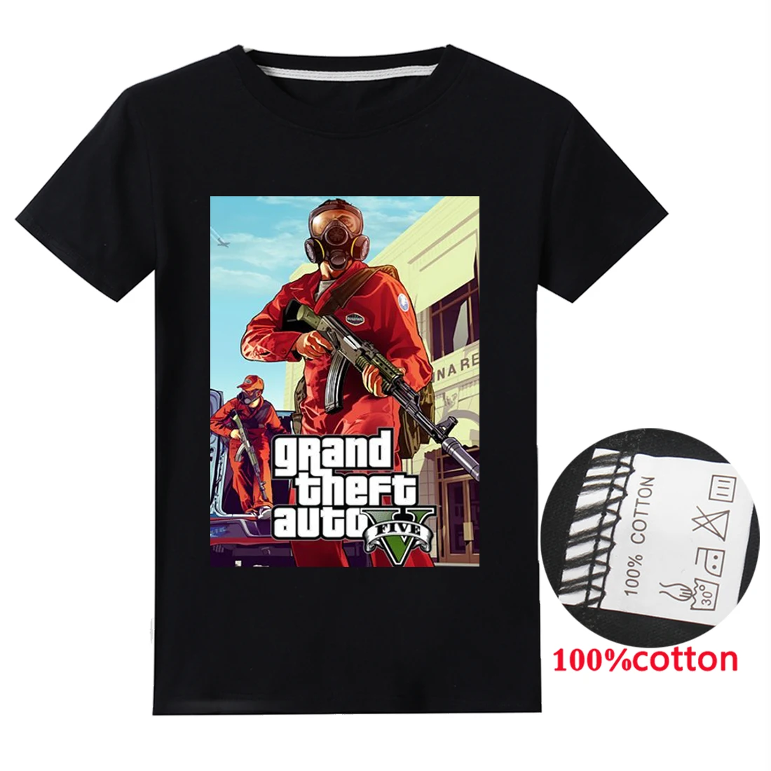 T1217 GTA 5 мальчиков футболка Grand Theft Auto V Детская футболка с короткими рукавами детские толстовки; сезон лето одежда для малышей топы, футболки для девочек - Цвет: T1217